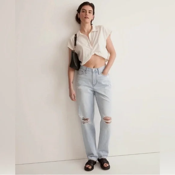 Madewell Blue Straight Leg Jeans with Vintage Appeal - Picture 1 of 15